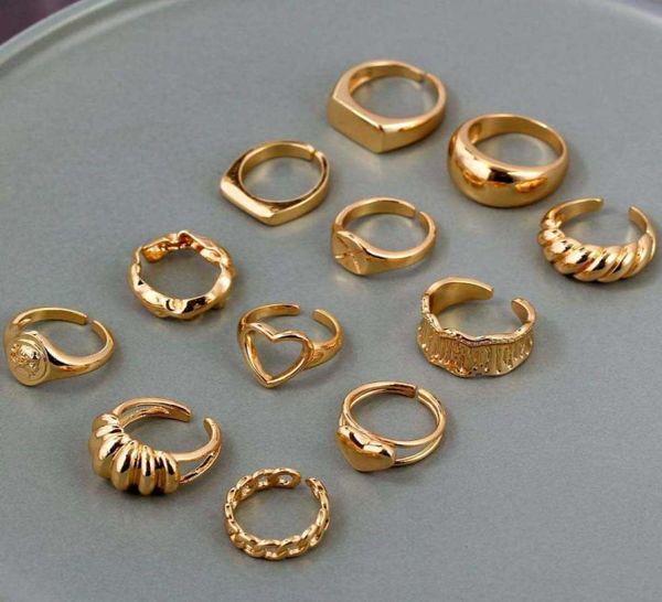 

new irregular croissants rings chunky circle heart geometric rings for women gold color crystal butterfly rings fashion jewelry q07526686, Silver