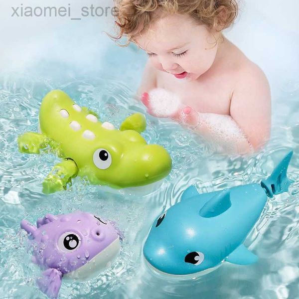 

3pscbath toys baby bath toys bathing crocodile cartoon animal pool clockwork water playing toy children bathroom floating toy