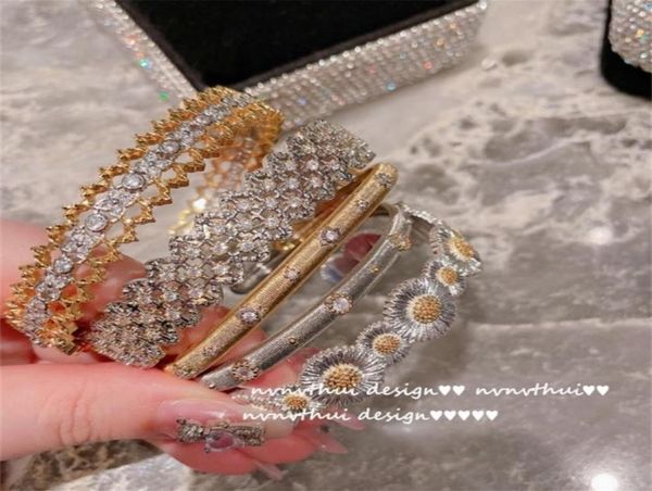 

italian handdrawing craftsmanship retro lace bracelet luxury court mesh full women gorgeous golden widen bracelet 2207155050988, Black