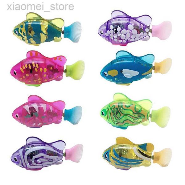 

3pscbath toys flash electronic swimming fish bath toys for kids simulation fish robot fish toys in water gifts for kids bath toys