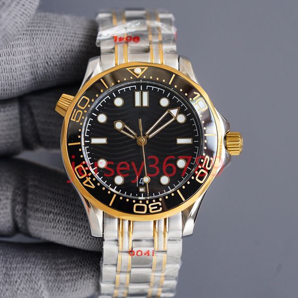 

007 nttd mens watch 42mm no time to die luxury men watches automatic movement mechanical montre de luxe moon watch limited james bond nato 3, Slivery;brown