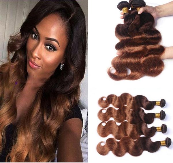 

brazilian body wave dark brown human hair 3 bundles colored 430 virgin hair weave brazilian human hair extensions deals8757619, Black