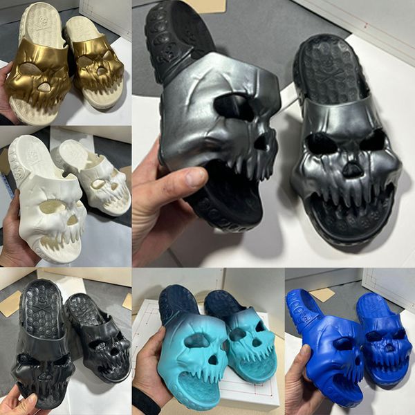 

womens mens human skeleton slippers unique pattern halloween holiday slippers comfort sole ladies gentlemen seabeach slide designer slippers, Black