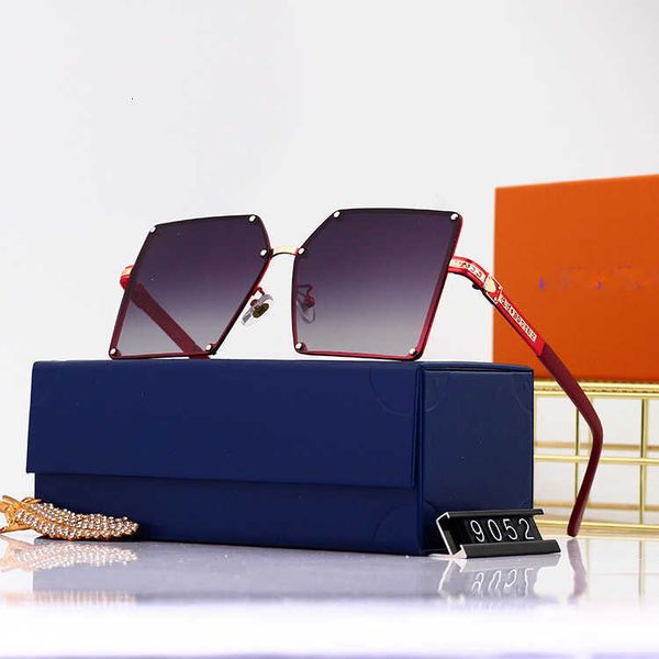 

Designer LOU VUT luxury cool sunglasses women's polarized metal large frame street shooting glasses with original box