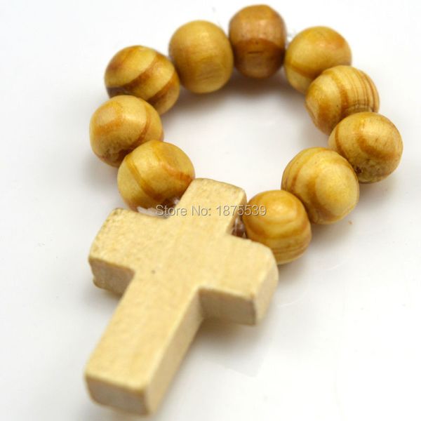 

chokers wooden finger ring with cross 230518, Golden;silver