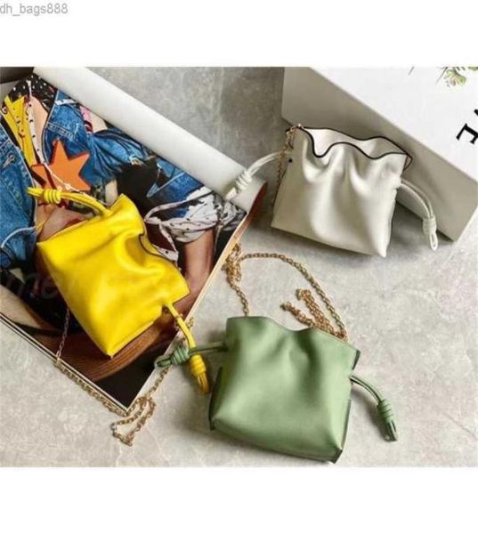 

largecapacity handbagsearly autumn 9a new flamenco mini bag cute chain one shoulder slant span bag drawstring elastic3592819