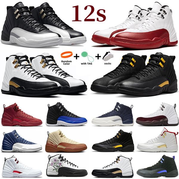 

12 12s mens basketball shoes sneaker cherry playoffs high royalty black taxi university blue twist stealth field purple dark grey bulls gamm