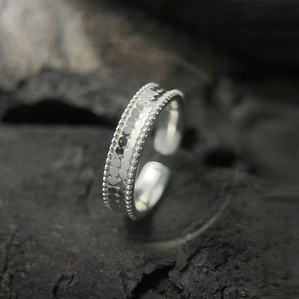 

s925 rings for women punk rock round open adjusted ring accessories jewelry gift bijoux femme, Silver