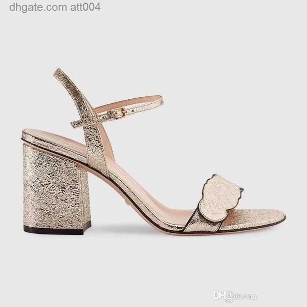 

2023 women designer shoes ladies flat sandals high heels new luxury high heels leather sandal suede mid-heel 7-11cm summer sandals siz', Black