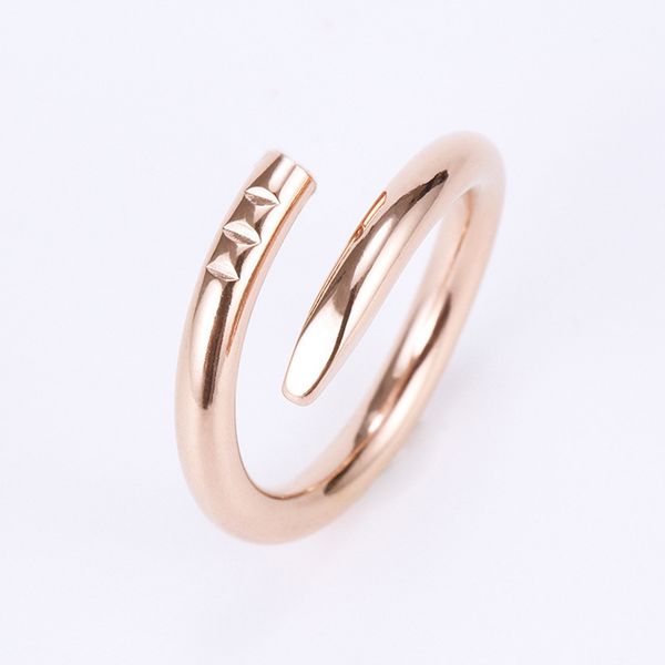 

designer nail ring luxury jewelry midi screw rings for women men titanium steel alloy gold-plated process fashion accessories never fade siz, Silver