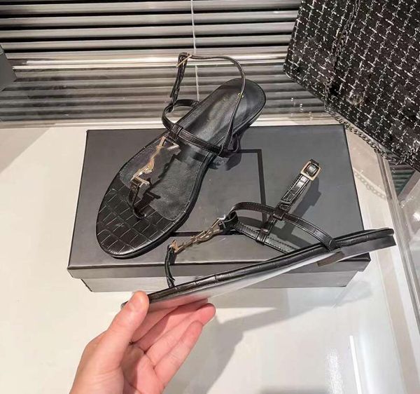 

factory outlet round head shoes sandal flats cassandra black calfskin leathers flip flop sandals slipper ankle strap cool mens flat slippers