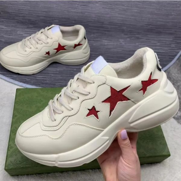 

2022 new men women designer shoes sneakers old daddy shoe platform loafers rhyton casual vintage sneakers ladies luxurys gg''sneak, Black