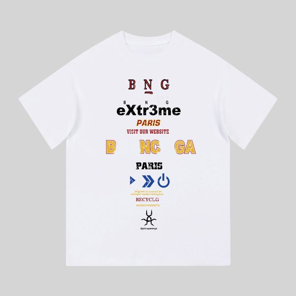 

new t shirt mens womens designer shirt balenciga summer fashion luxurys brand style tshirt s-xl, White;black