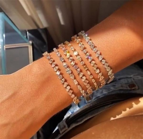 

godki luxury flower cuban link bracelets bangles cubic zirconia cz bohemian cuff bracelets for women femme fashion jewelry 2207159765094, Black
