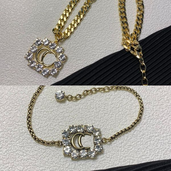 

jewelry sets bracelet diamond necklace designer18k gold choker women men jewelry wedding party gift necklace new style stainless steel neckl, Silver