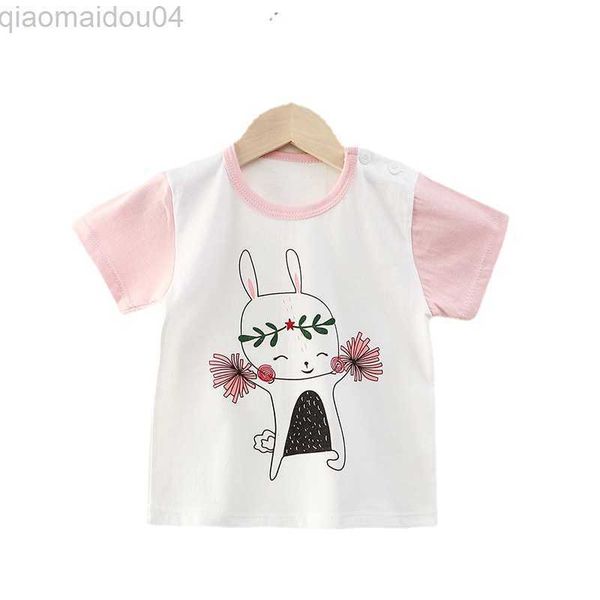 

t-shirts new korean style children's t-shirt with cartoon print soft and breathable cotton boys t-shirts girls clothes ropa de nia aa23, Blue