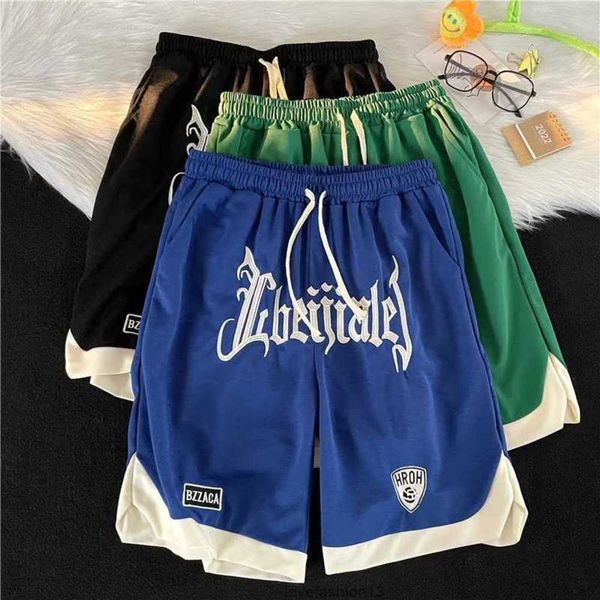 

embroidered shorts men's summer american quarter trendy brand ins sports loose fit large basketball pants, White;black