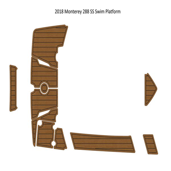 

2018 monterey 288 ss swim platfrom step pad boat eva foam faux teak deck floor