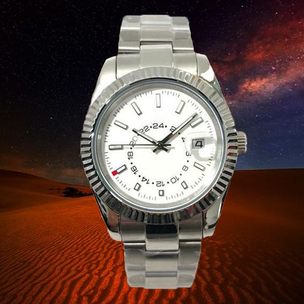 

highquality male watch mechanical watches automatic 41mm diamond watch ring rose gold sapphire luxury watch stainless steel strap youth frie, Slivery;brown