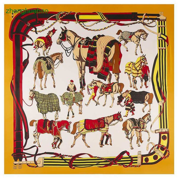 

hemres designer scarves maitong autumn 130cm new royal palace chain simulation silk twill large square scarf, Blue;gray