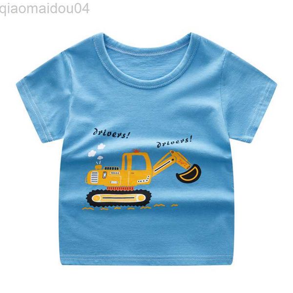 

t-shirts 2-8t toddler kid tshirt baby boys girls clothes summer short sleeve infant wear cotton t shirt for childrens tee outfits aa230518, Blue