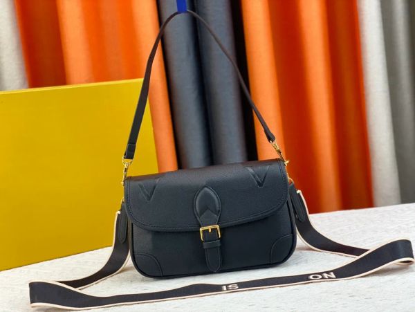 

m46386 diane shoulder bag women fashion designers empreinte handbags women's leather crossbody totes jacquard strap shoulderstrap remov