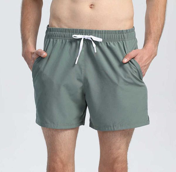 

yoga outfit new shorts stretch quick-drying sports running lulu men's summer thin breathable pants with a variety of colors 023, White;black