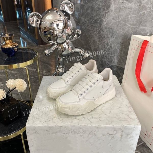 

2023new brand designer platform women quality casual shoes leather lace-up sneaker lady flat running trainers letters gym sneaker, Black