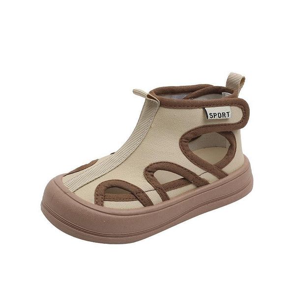 

sandals kids shoes summer children spring hollow canvas entering park soft sole f12514, Black;red