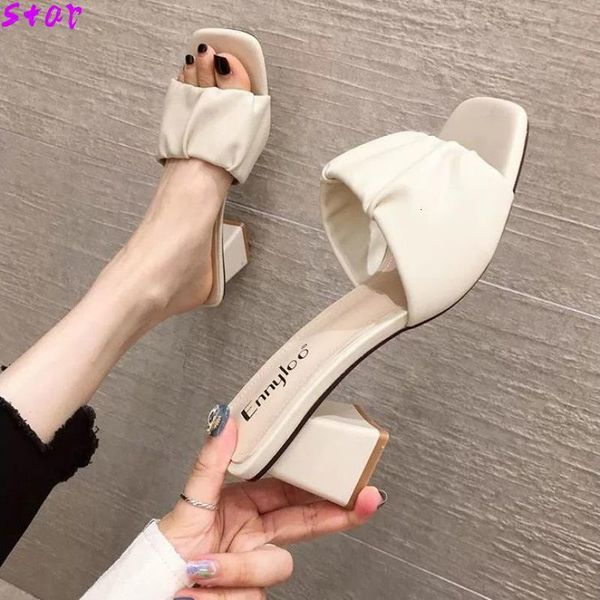 

sandals women brand summer slides open toe high heels casual slipper leisure sandal female women's beach flip flops 230518, Black