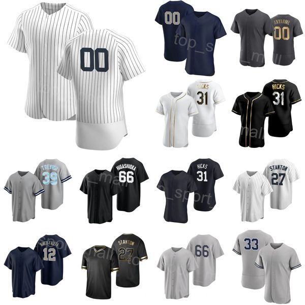 

baseball 27 giancarlo stanton jersey 39 jose trevino 33 franchy cordero 12 isiah kiner-falefa 66 kyle higashioka 31 aaron hicks gerrit cole, Blue;black
