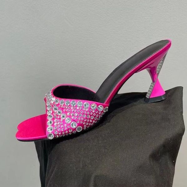 

new shallow mouth high heels women pumps shiny rhinestone stiletto slippers summer outdoor vacation casual banquet dress shoes, Black
