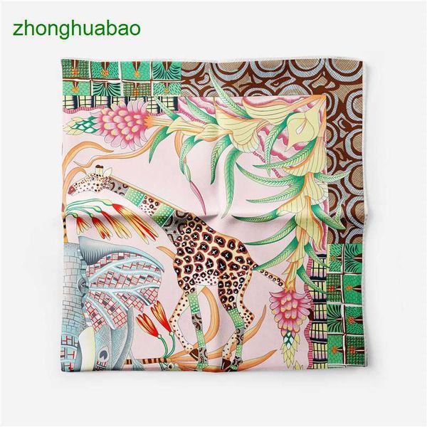 

hemres designer scarves versatile small square women in summer for korean scarves dual-purpose headscarves and high-end headbands, Blue;gray