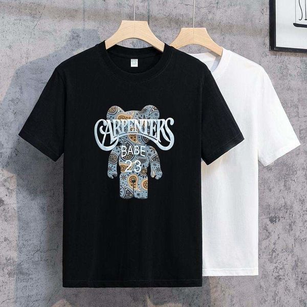 

designer t-shirt summer short sleeve designer men's t-shirt women's premium polo letter high-quality cotton women's clothing, White;black