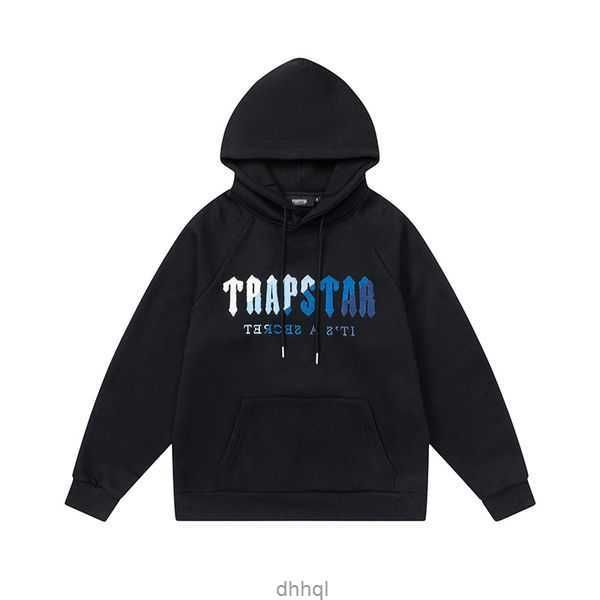 

hoodies trapstar tracksuit letter printed sportswear mens warm two pieces set loose hoodie sweatshirt pants s-xll2816r77, Black