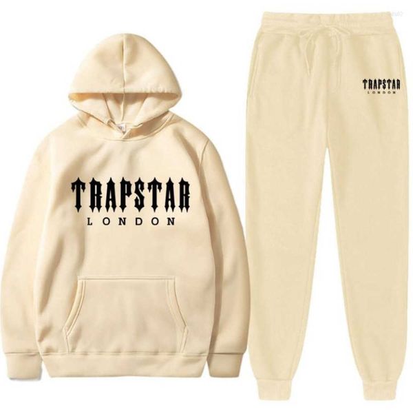 

men's tracksuits 2022 tracksuit jogger sportswear casual sweatershirts sweatpants streetwear pullover trapstar fleece sports suit 3ess, Gray