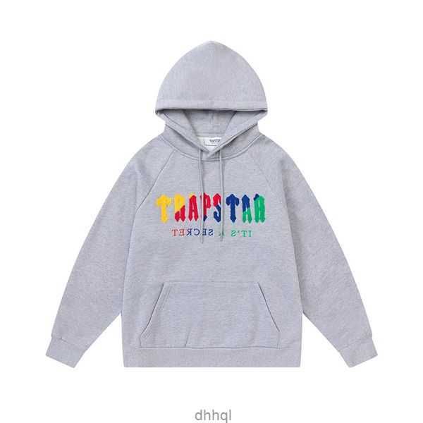 

hoodies trapstar tracksuit letter printed sportswear mens warm two pieces set loose hoodie sweatshirt pants s-xll281f5wd, Black