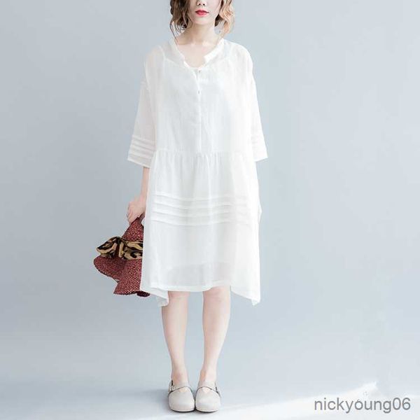 

new summer maternity dress woman casual large size dress pregnant woman large size dress r230519, White
