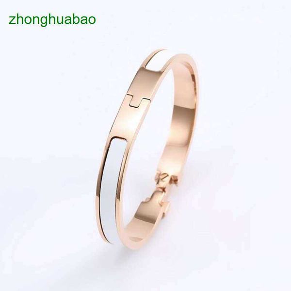 

hemres designer bracelet 8mm designer h letter bracelets bangle luxury womens enamel bracelet jewelry birthday christmas gift y4eg, Black