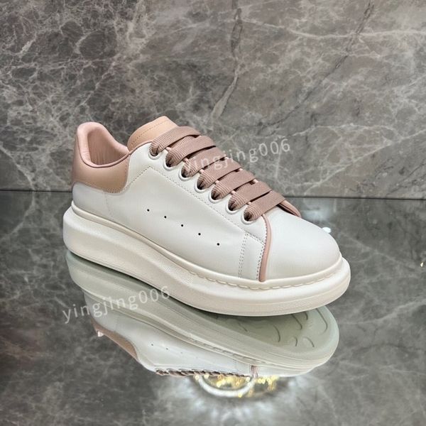 

2023new brand designer platform womens men quality casual shoes leather lace-up sneaker lady flat running trainers letters gym sneaker, Black