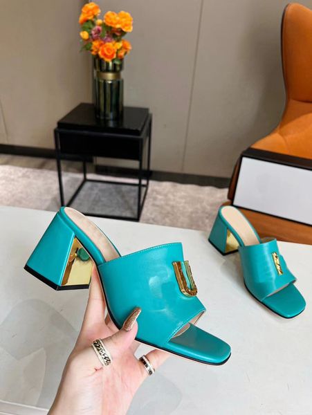 

fashionable women's summer leather slippers thick heel sandals women's multi-color classic women's flip-flops beach tourism m, Black