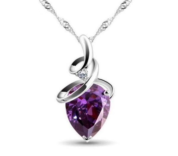 

luckyshin lot latest natural fire amethyst pendants 925 silver necklaces american weddings jewelry gift zircon pendants 10 pcs8117498