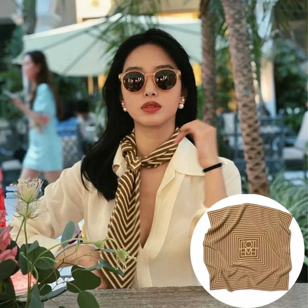 

new silk scarf headband long ribbon ponytail scarf hair tie scrunchies women girls elastic hair bands hair accessories g220513 fashion, Blue;gray