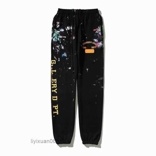 

mens jeans pants galleryes sweatpants dept speckled letter print men's women's couple loose versatile casual straight 11 78nu, Blue