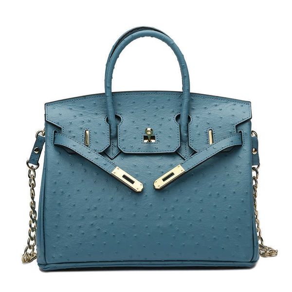 

birkins handbags fashion bag ostrich pattern cowhide handheld women's bag classic bag genuine leather women's bag ayw