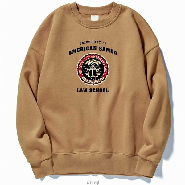 

mens hoodies sweatshirts bcs university of american samoa law school men hoodie pullovers jumper sweatshirt trapstar crewneck spring 230209j, Black