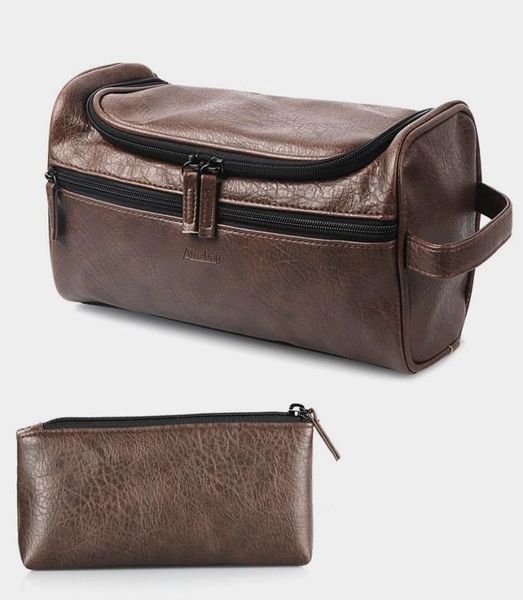 

large portage travel makeup toiletry bag for women neceser mujer men039s vintage pu leather washing storage bag9877547