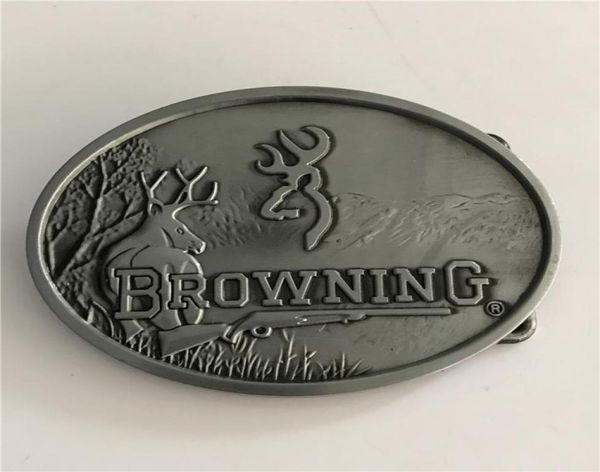 

1 pcs brown hunting buckle hebillas cinturon men039s western cowboy metal belt buckle fit 4cm wide belts2662721, Slivery;black