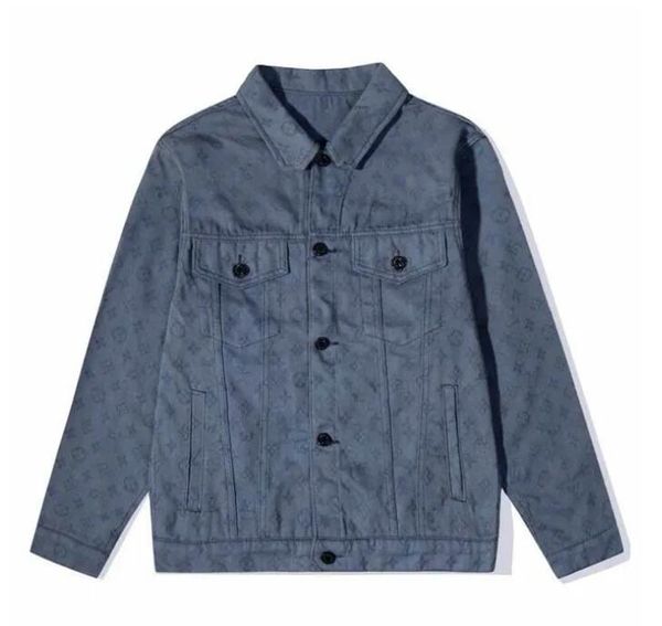 

luxury fashion brand mens jacket smile face print embroidery wash denim jacket vintage casual couple jacket jacket asian size s-xl, Black;brown
