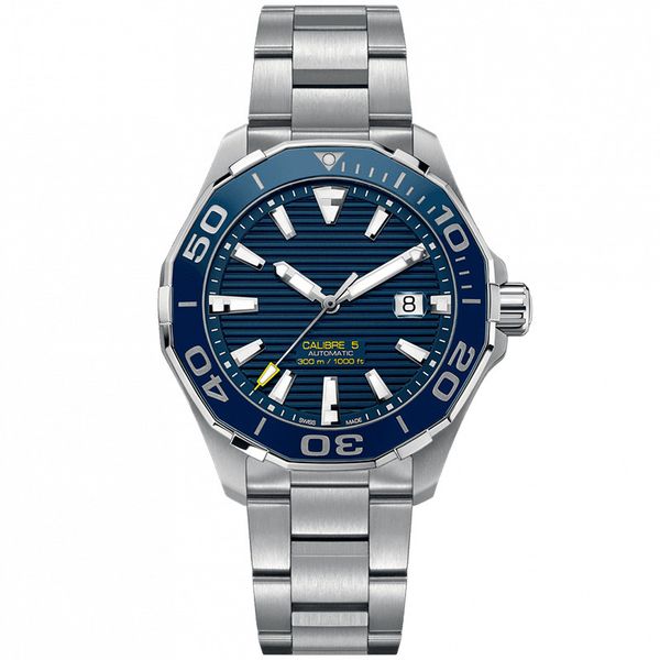 

fashion men automatic mechanical watches classic style 43mm full stainless steel strap wristwatches sapphire super luminous, Slivery;brown